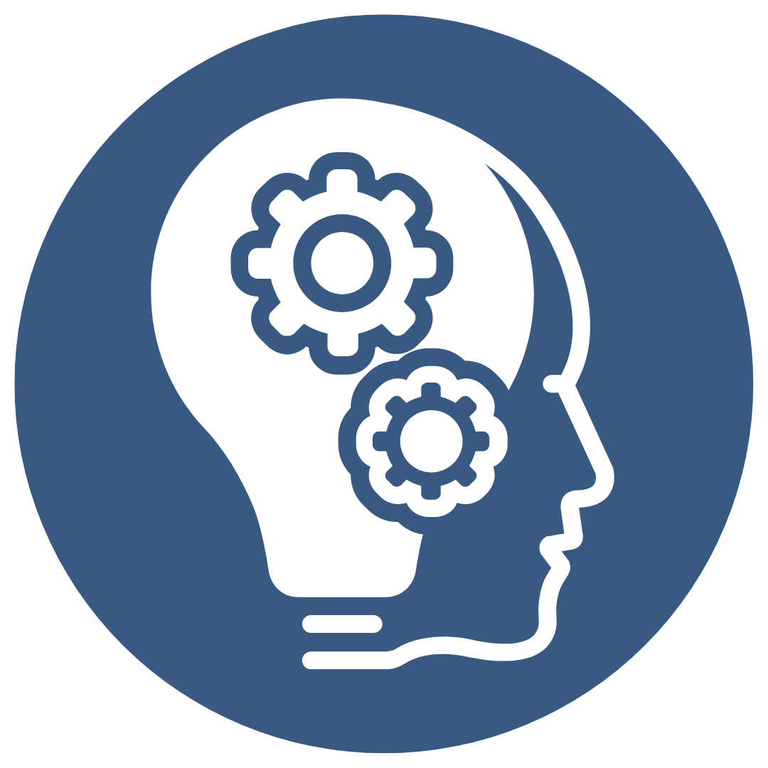 Candour Talent Recruitment Agency - About Us Page. Spotlighting Our Value: Understanding. Represented by a Person with Gears in Head Icon, illustrating our dedication to deep comprehension, empathy, and insight in every interaction and decision-making process.